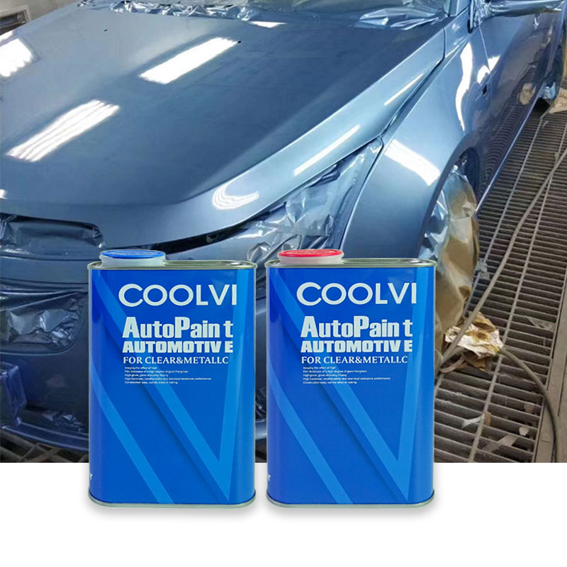 High-Solid Acrylic Varnish Packaging and Formulation Display Hoë-soliede akrielvernisverpakking en formuleringsvertoon