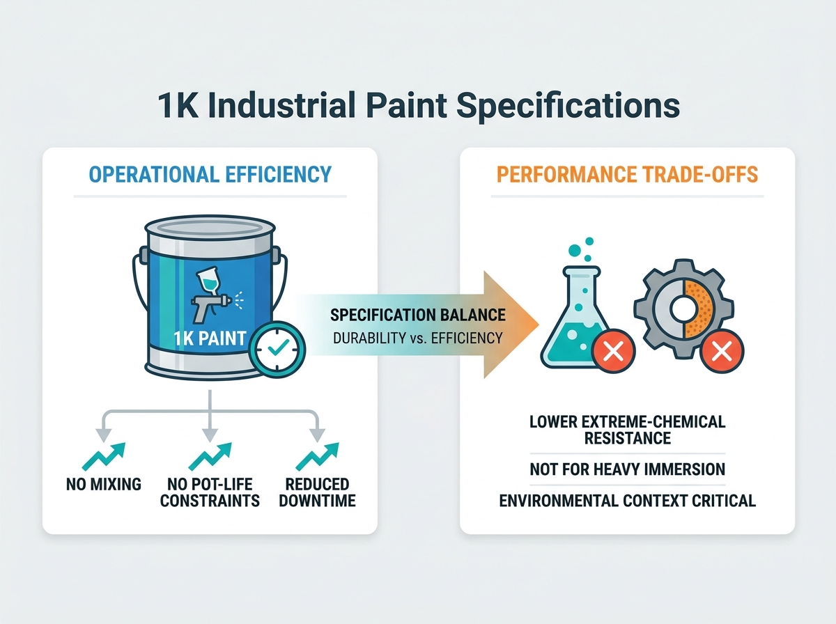 1K industrial paint application