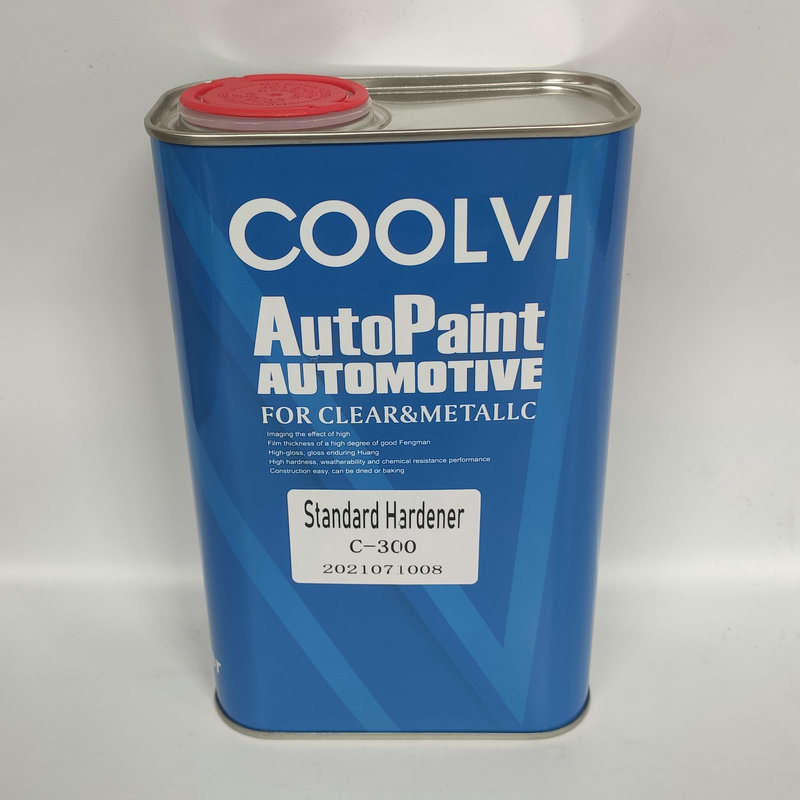 Mixing and application process of 2K clear coats and hardener catalyst