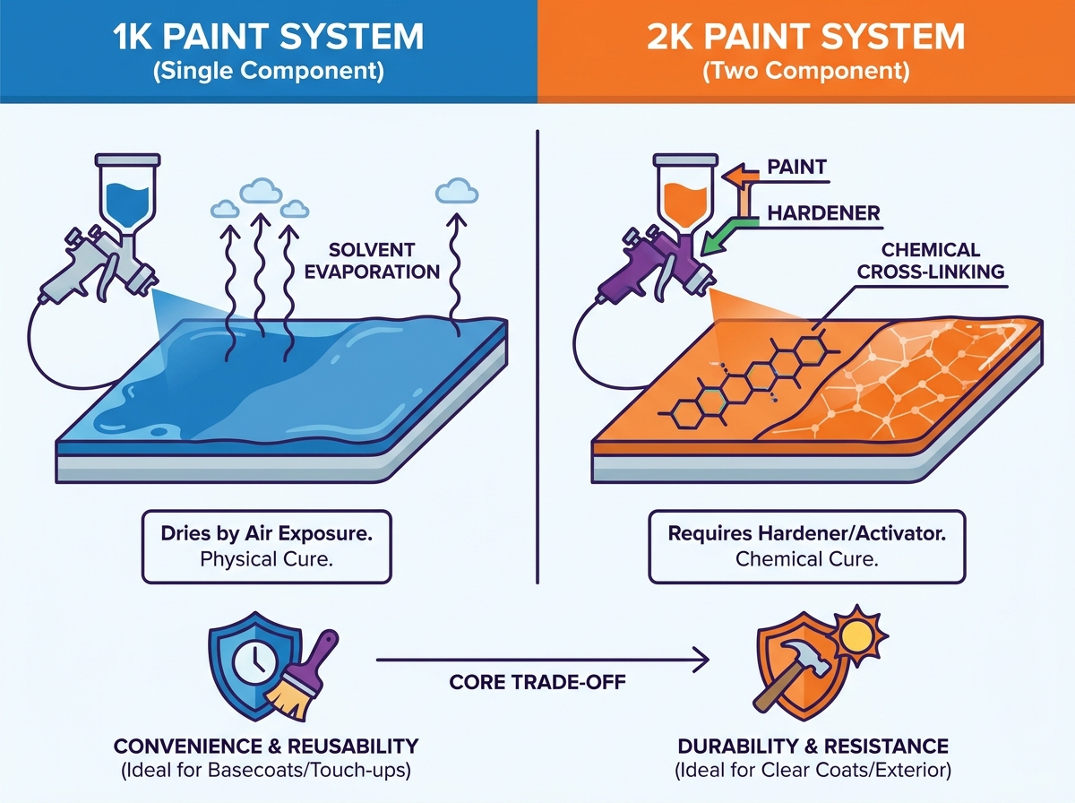 Automotive paint application process in a professional spray booth