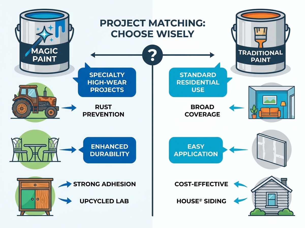 Comparing paint durability on metal and wood surfaces